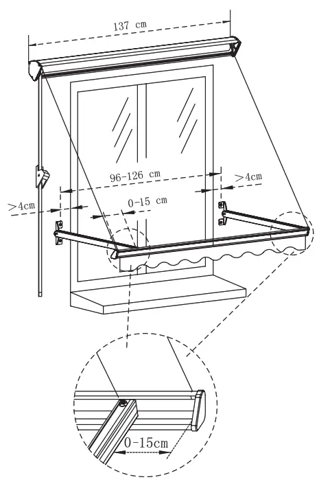 rusta 62551290 Measurement Window Awning