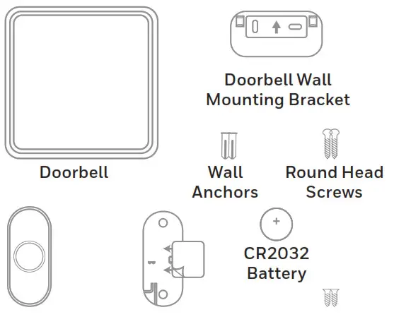 Honeywell Home RDWL515A2000 Portable Wireless Doorbell - In the box you will find