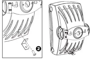 Attach L bracket to speaker