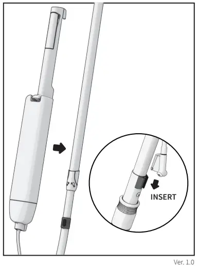 wecoline Curved Ergo Telescopic Handle - Assembly