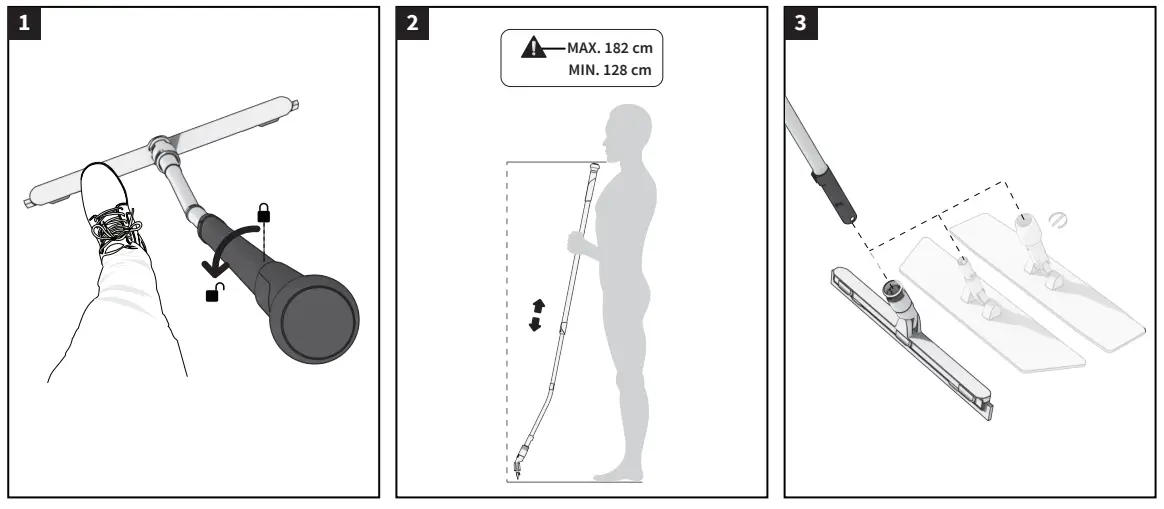 wecoline Curved Ergo Telescopic Handle - Instructions