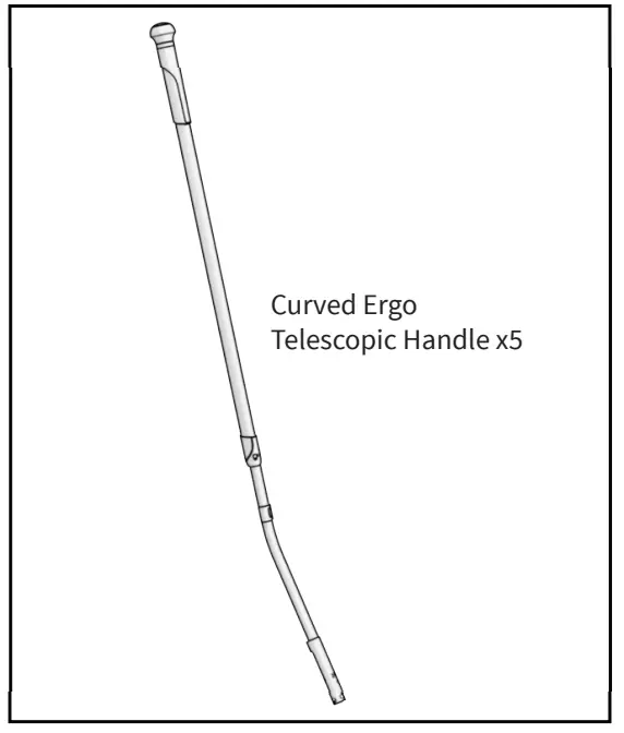 wecoline Curved Ergo Telescopic Handle - Package Contents
