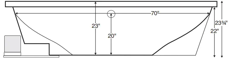 MTI Baths 42 Acrylic CXL Sun Bath - fig1