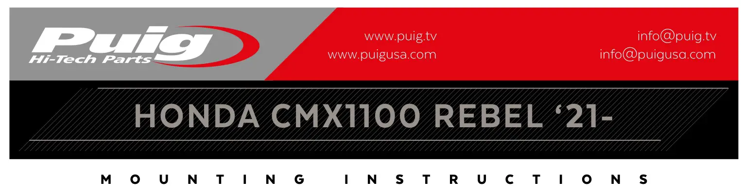 Puig 20821 Front Plate Instruction Manual