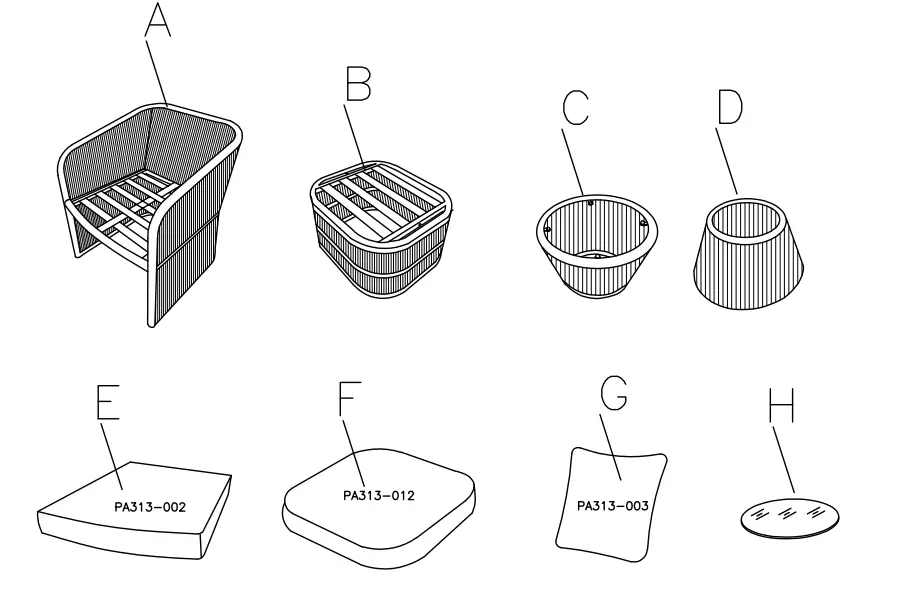 ASHLEY P313046 Coast Island Outdoor Chair 3
