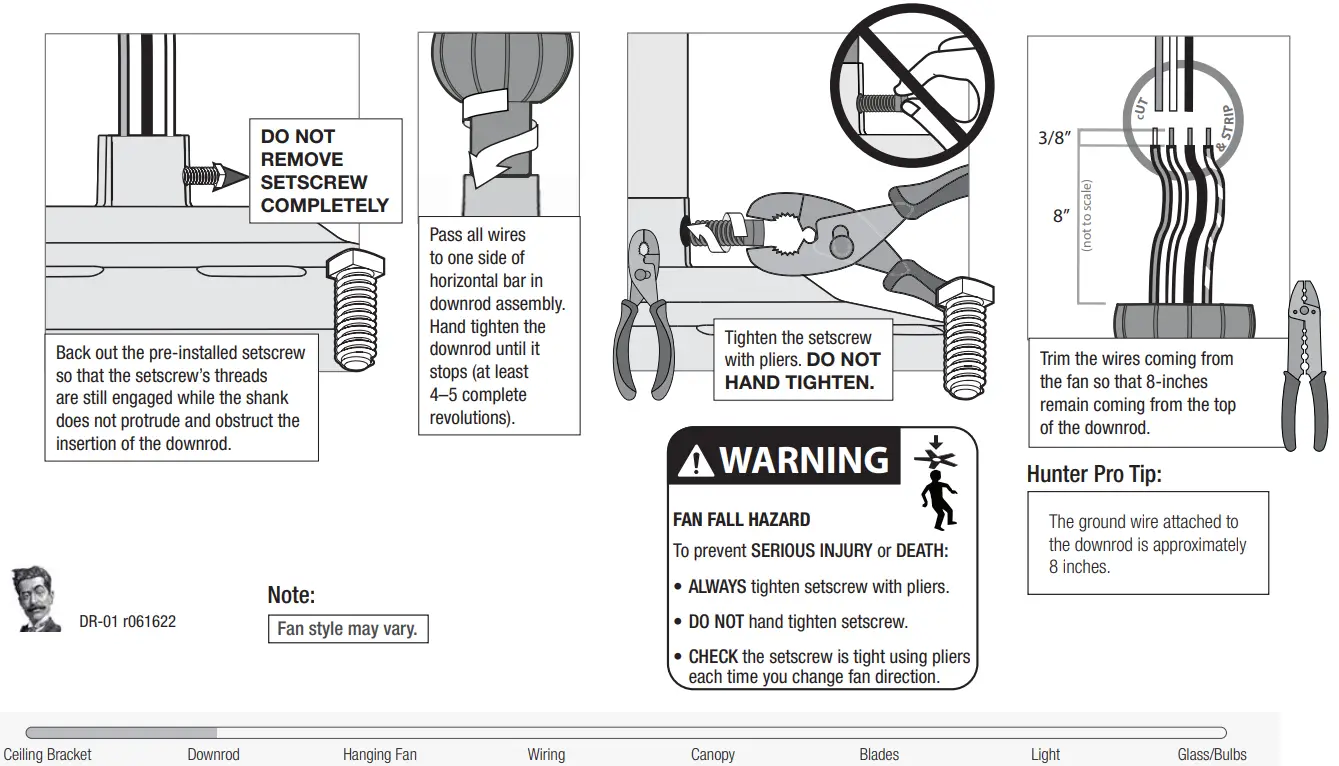 Hunter 51595 3 Lights 52 inch Ceiling Fan-fig14