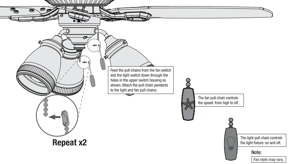 Hunter 51595 3 Lights 52 inch Ceiling Fan-fig22