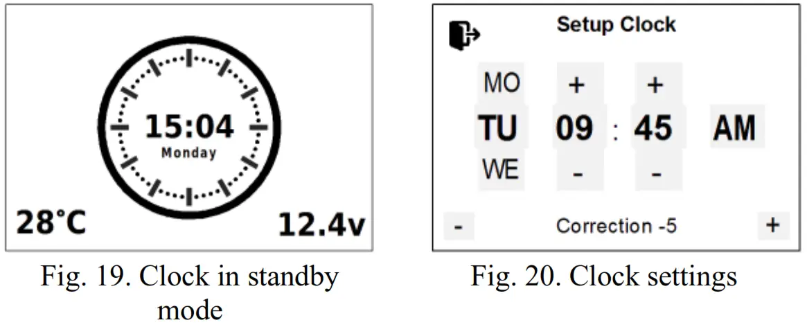 autoterm PU-28 Touch Screen Air Heater Control Panel - 17