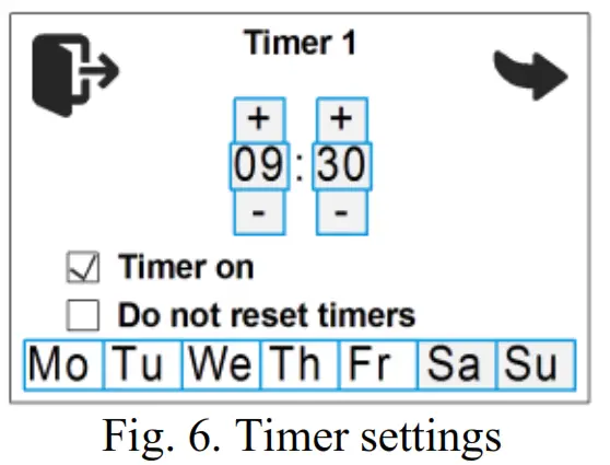 autoterm PU-28 Touch Screen Air Heater Control Panel - 5