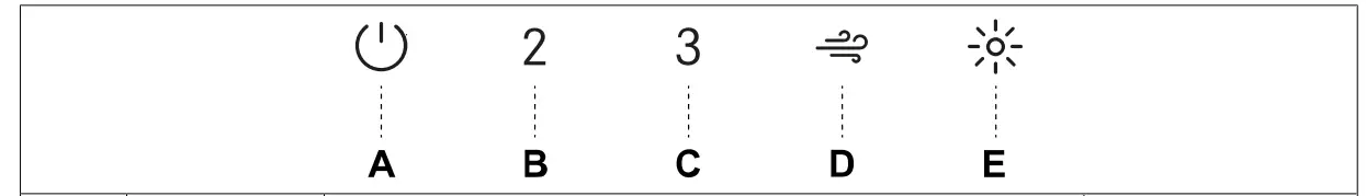 FRANKE TALE 615 W XS Wall Hood Tale - CONTROLS
