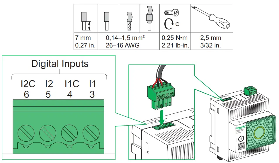 Schneider Electric PAS600L EcoStruxure Panel Server Universal - Digital Inputs 3