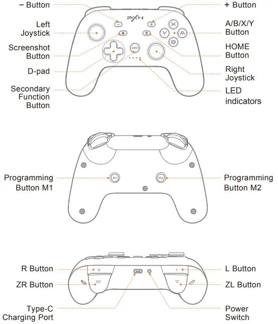 PXN S-P50-V3-2023.02.01 Wireless Gaming Controller-FIG2