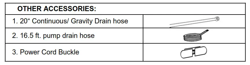 Whynter Elite D-Series Portable Dehumidifier - OTHER ACCESSORIES