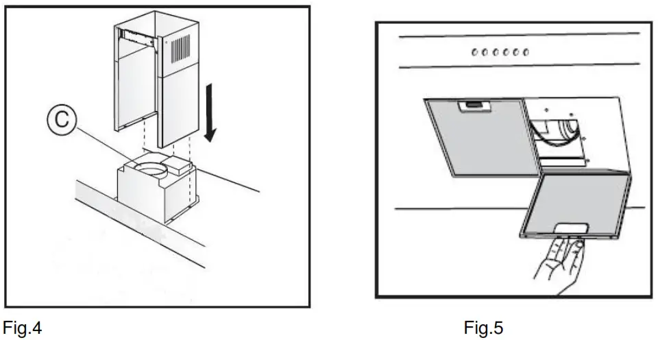 Euromaid RPT9 Canopy Rangehood -fig 6