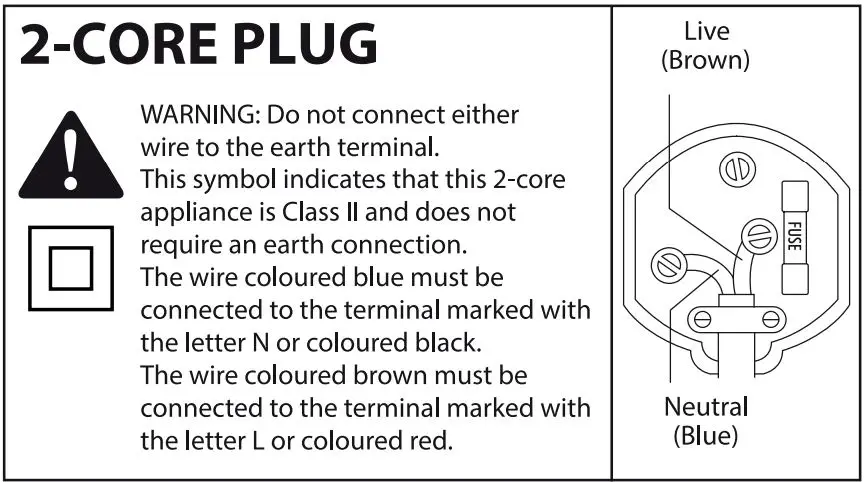 BLAUPUNKT 332708 3 inch Tower Fan Owner’s Manual - 2- Core Plug
