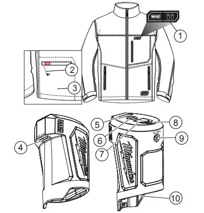 milwaukee M12 HJ BLACK9 Toughshell Stretch Polyester Heated Jacket fig1