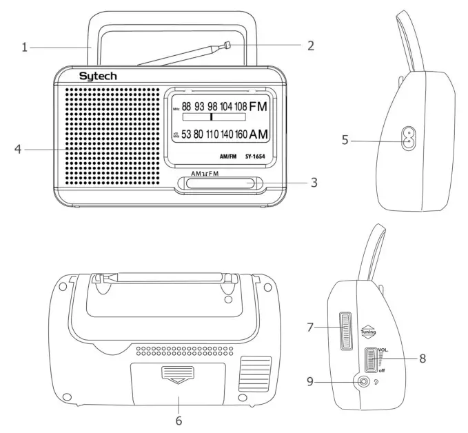Sytech SY.1654 Portable Radio-Parts