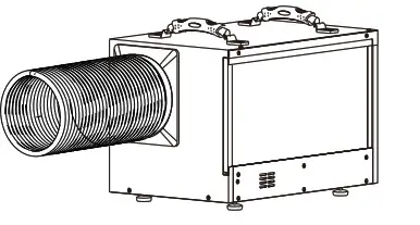 baseaire AirWerx 55 Energy Star Crawlspace Basement- Flex Duct Installation