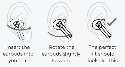RAYCON RBE765 The Gaming Bluetooth Wireless Earbuds User Manual - THE PERFECT FIT