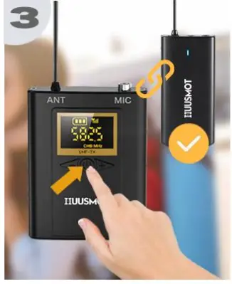 HUUSMOT TRY1615 Wireless Mic System with Dual Lavalier Lapel Microphone - fig 2