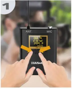 HUUSMOT TRY1615 Wireless Mic System with Dual Lavalier Lapel Microphone - fig