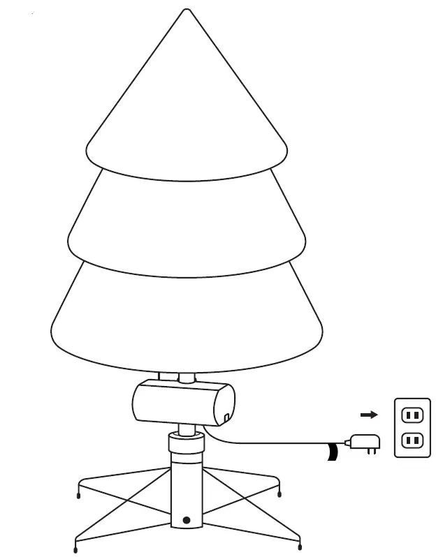EVERGREEN CLASSICS TG76P4C27P00 7.5-ft Holiday Symphony Pre-lit Traditional Artificial Christmas Tree 4