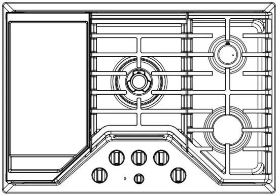 E APPLIANCES JGP5036 36 Inch Cooktop Dishwasher - Cook settings