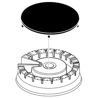 E APPLIANCES JGP5036 36 Inch Cooktop Dishwasher - Round Bu