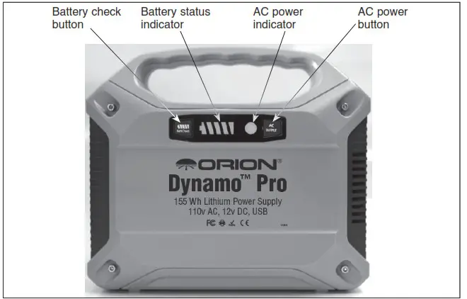 ORION 2309 Dynamo Pro 155Wh Lithium Power Supply - Operation