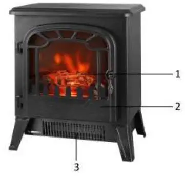 emerio FP-121933 Fire Place Instruction Manual - DESCRIPTION