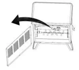 emerio FP-121933 Fire Place Instruction Manual - Lamp replacement