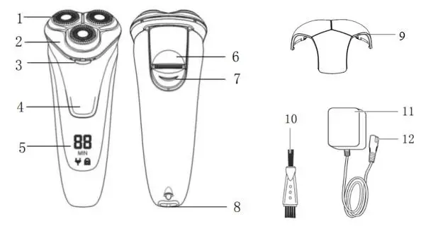 anko Rotary Shaver PARTS