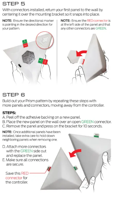 MONSTER MLB7-1034-RGB Prism 3D LED ART Panels User Guide - Installation