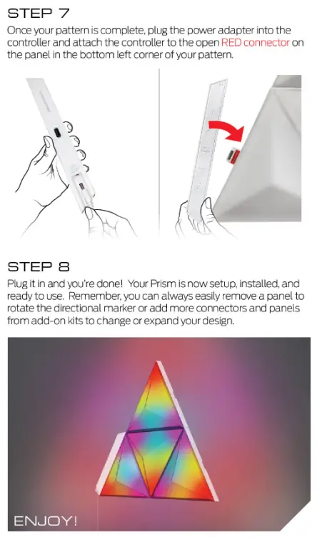 MONSTER MLB7-1034-RGB Prism 3D LED ART Panels User Guide - Installation