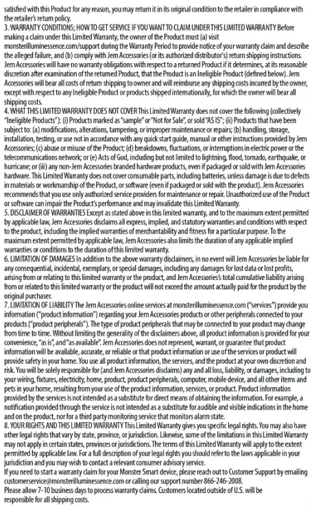 MONSTER MLB7-1034-RGB Prism 3D LED ART Panels User Guide - Notes