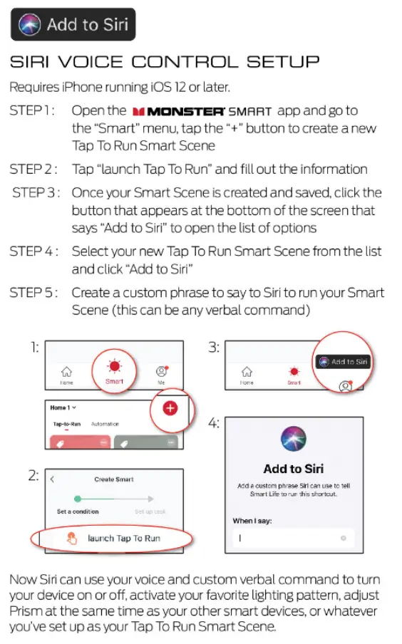 MONSTER MLB7-1034-RGB Prism 3D LED ART Panels User Guide - Voice Control
