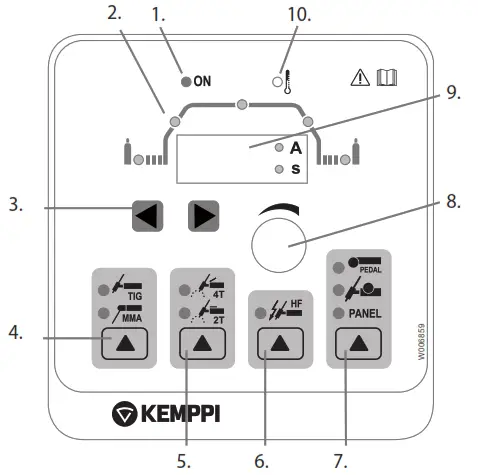 KEMPPI LT 250 MasterTig 12.6kg Unit - function