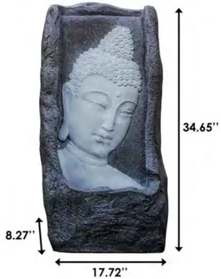 XBRAND GE3518FTNA Buddha Waterfall Fountain w LED - fig2