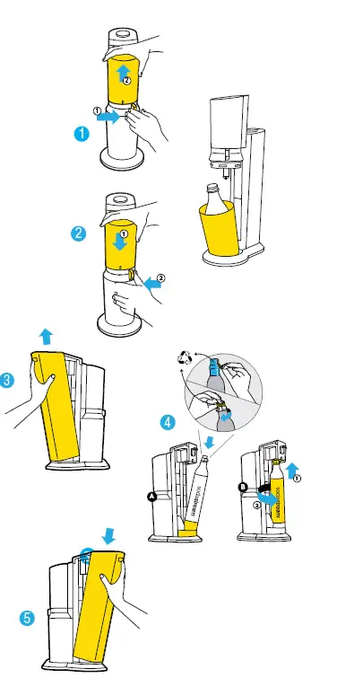sodastream 1016512015 Aqua Fizz Sparkling Water Machine (Black) with Co2 & Glass Carafes-fig1