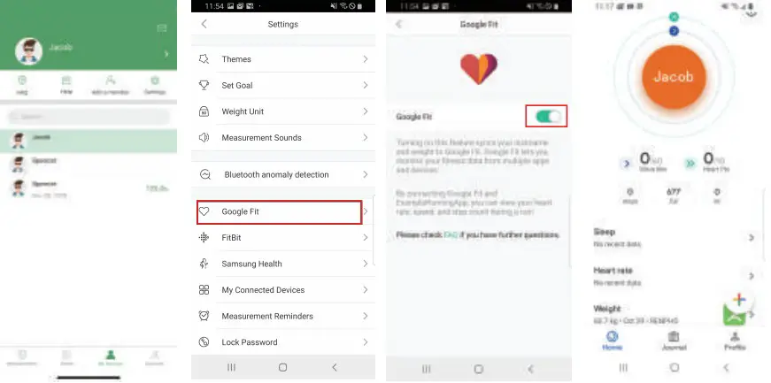 RENPHO Smart Body Composition address Google Fit