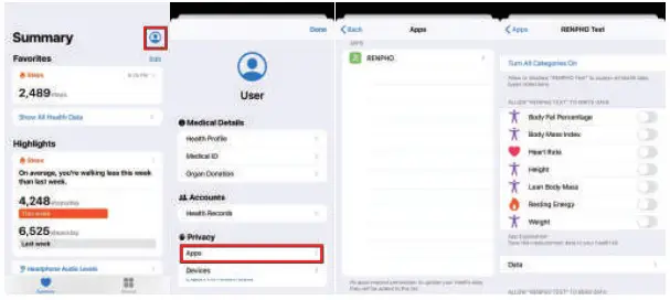 RENPHO Smart Body Composition address in Enter Setting