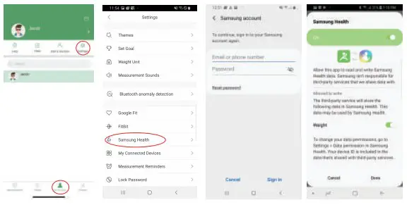 RENPHO Smart Body Composition address isync with Samsung