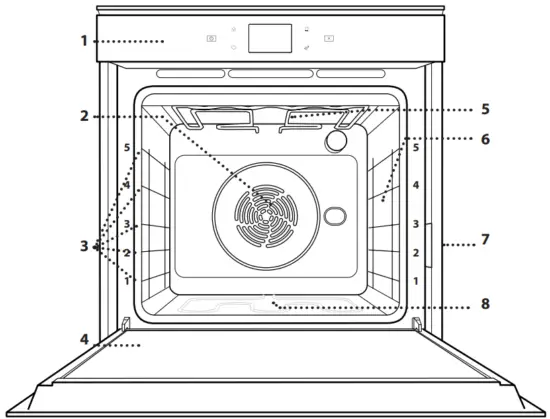 Whirlpool OAKZ9156PIX Small Electric Built In Convection - Fig 1