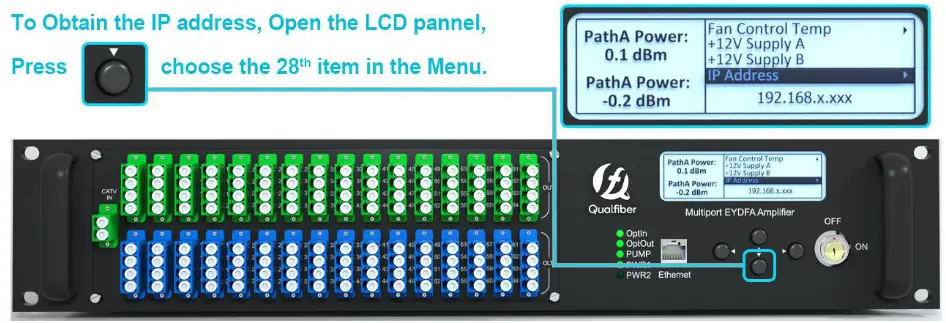Qualfiber QF HA5820 64W2I 1550nm Erbium Ytterbium Co Doped Amplifier - Find the IP address