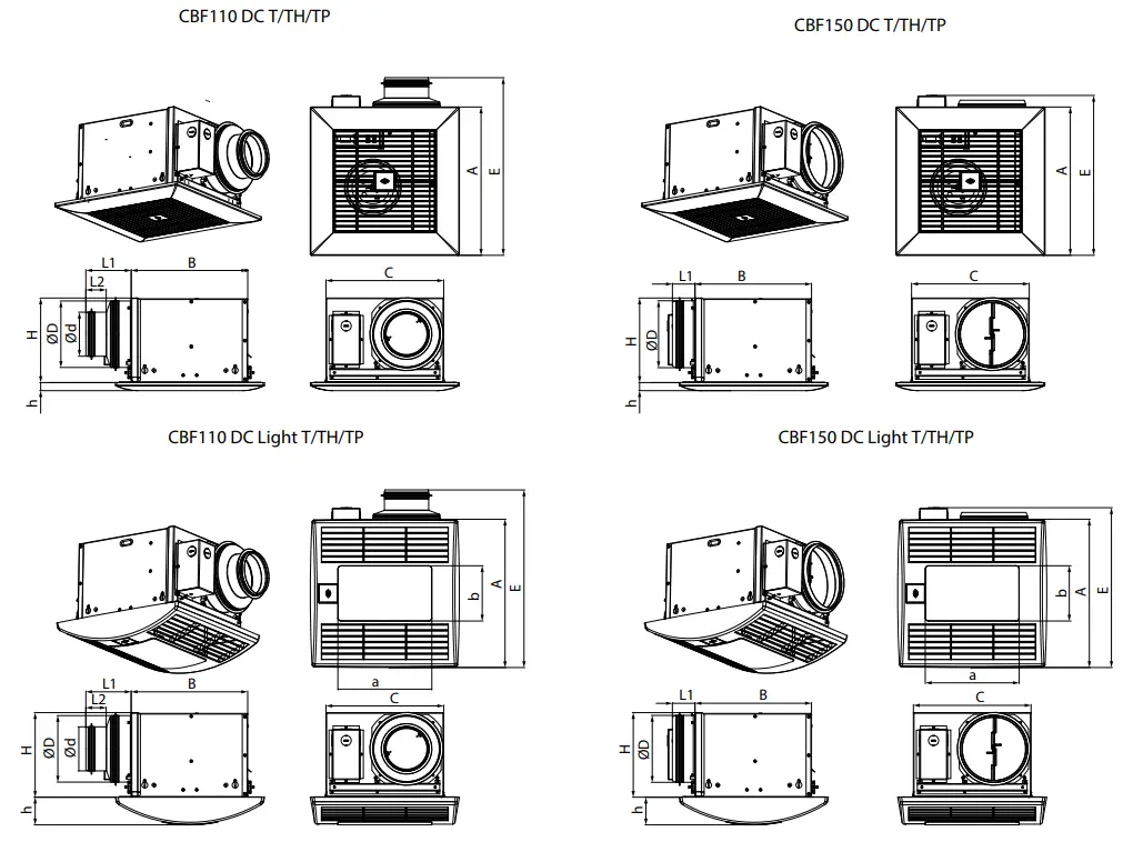 VENTS CBF 110 DC T Centrifugal Ceiling Fan - 2