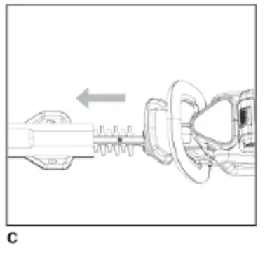 Masport 553160 60V Hedge Trimmer - Remove blade sheath