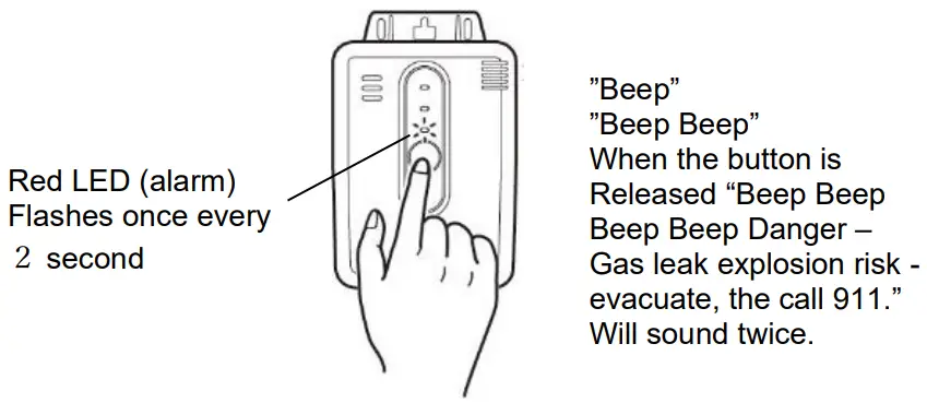 COSMOS 807NIT Natural Gas Alarm - alarm notifications