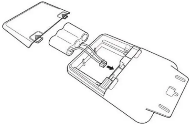COSMOS 807NIT Natural Gas Alarm - surrounding the battery pack