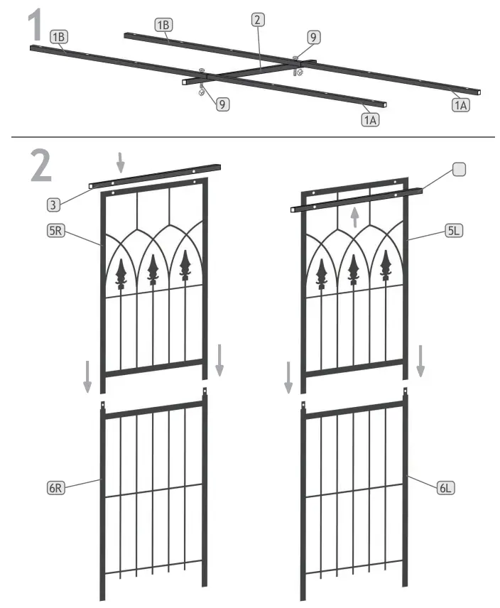 COSTWAY OP70523 Garden Arch Arbor - fig3