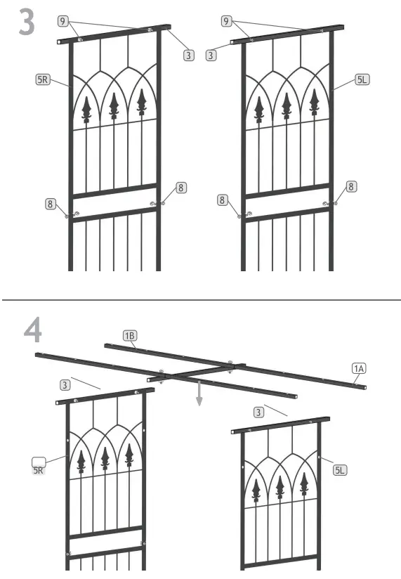 COSTWAY OP70523 Garden Arch Arbor - fig4